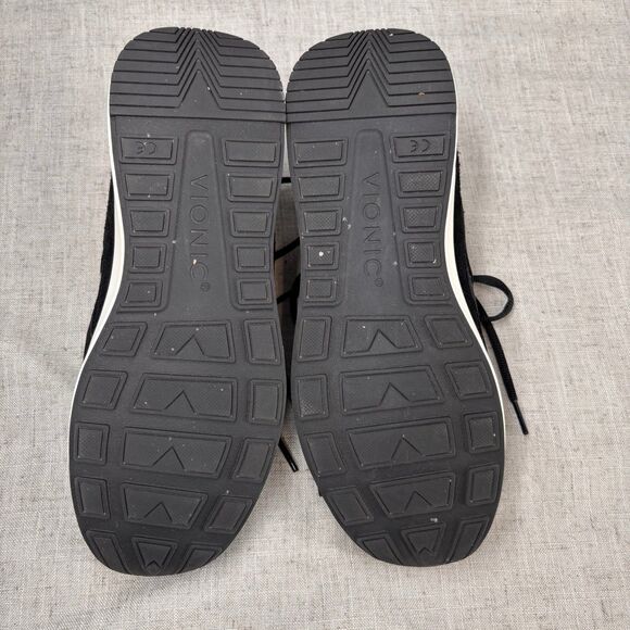 Vionic‎ Nova Athletic Shoes Black Leather Lace Up Training Sneaker Women's 7.5 - Picture 8 of 11